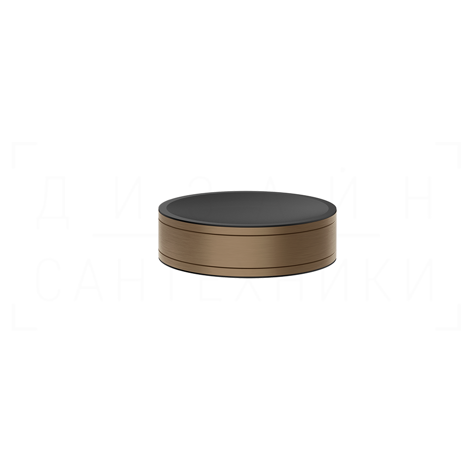 Gessi Pelle Мыльница с керамической чашей, настольный, цвет: coffee bronze brushed PVD 78525#761
