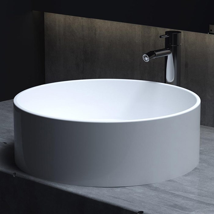 Salini Armonia 02 S-Stone Раковина накладная 45х45х15h, цвет белый матовый 130112SM