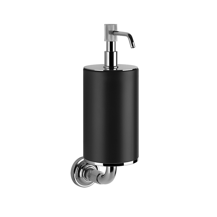 Gessi Venti20 Дозатор для жидкого мыла подвесной, с черной колбой, цвет: chrome 65414#031