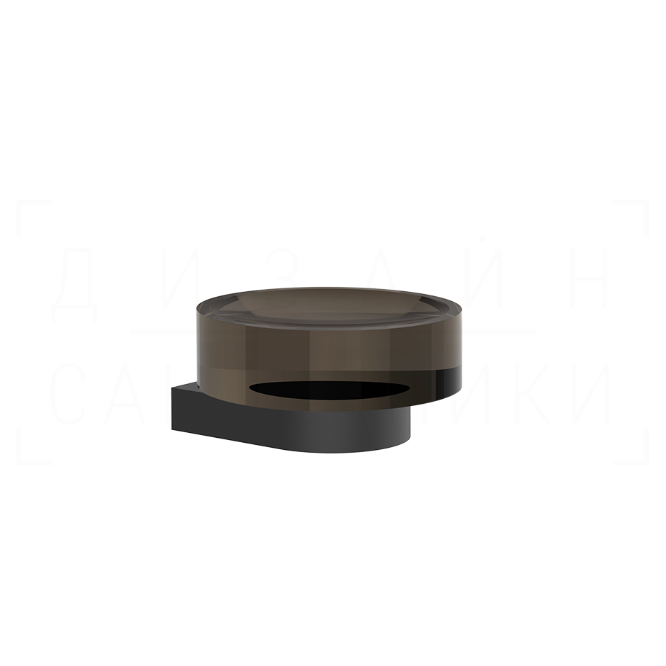 Gessi Perle Мыльница с стеклянной чашей, подвесная, цвет: matte black 74812#299