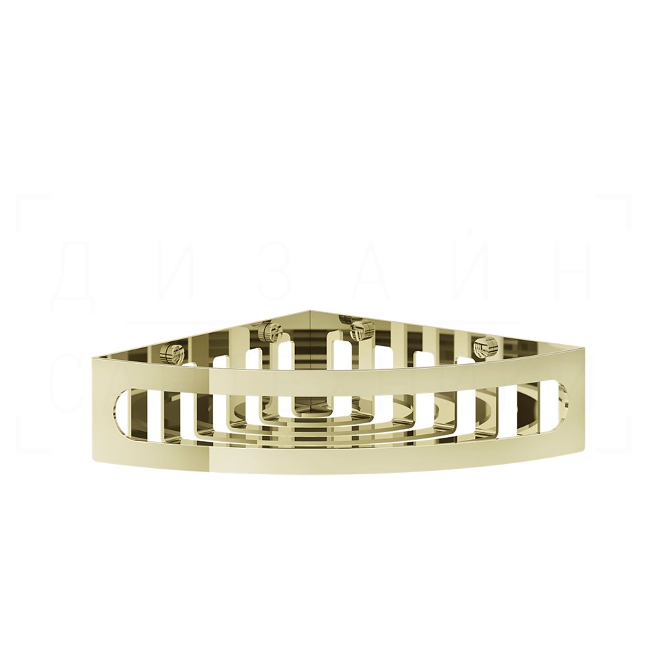 Gessi Rilievo Полка металлическая угловая 28 см, подвесная, цвет: brass PVD 59561#710