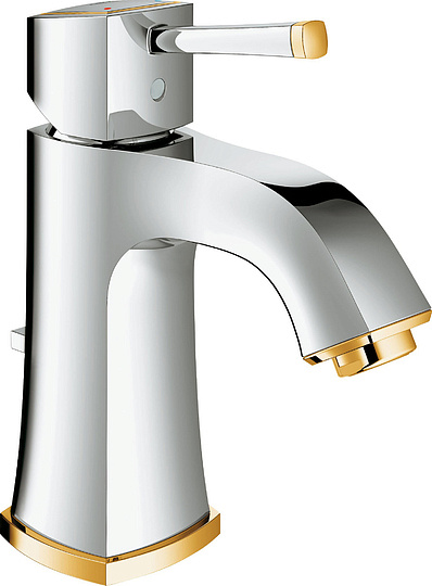 Grohe Grandera Смеситель для раковины, с д/к, длина излива 11 см, цвет: хром/золото 23303IG0