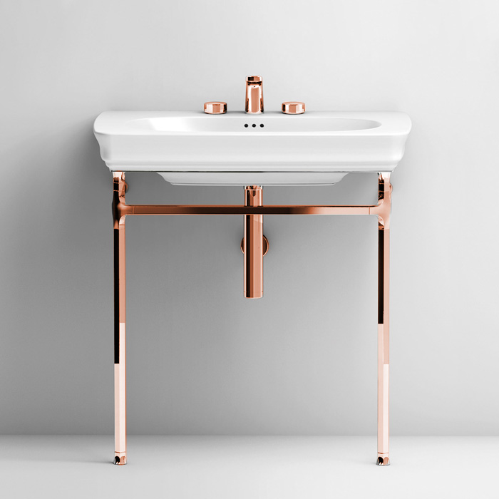 ArtCeram Civitas Консоль напольная металлическая для раковины 55x44x75h см, цвет: pink gold CIA001 77
