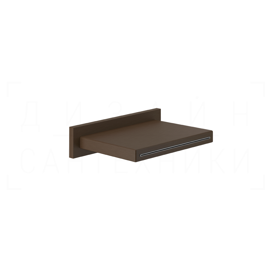 Gessi Cascata Излив настенный 15,2 см, каскадный, цвет: dark bronze 20293#845