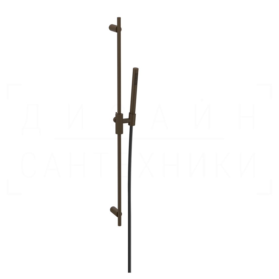 Gessi Anello Душевой гарнитур: ручной душ, штанга, держатель, шланг 150 см, цвет: dark bronze 63484#845