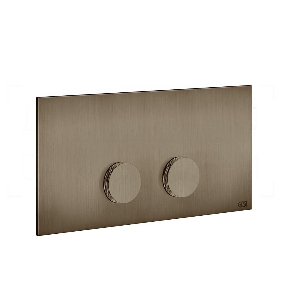 Gessi Anello Кнопка смыва для инсталляции Viega, 2 режима, латунь, цвет: coffee bronze brushed PVD 54633#761