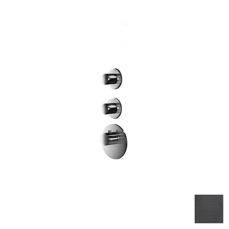 Almar High Flow Round Термостат для душа, внешняя часть на 2 потр., цвет: PVD brushed absolute black E180032.AB