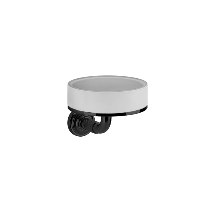 Gessi Venti20 Мыльница с керамической чашей, подвесная, цвет: matte black 65401#299