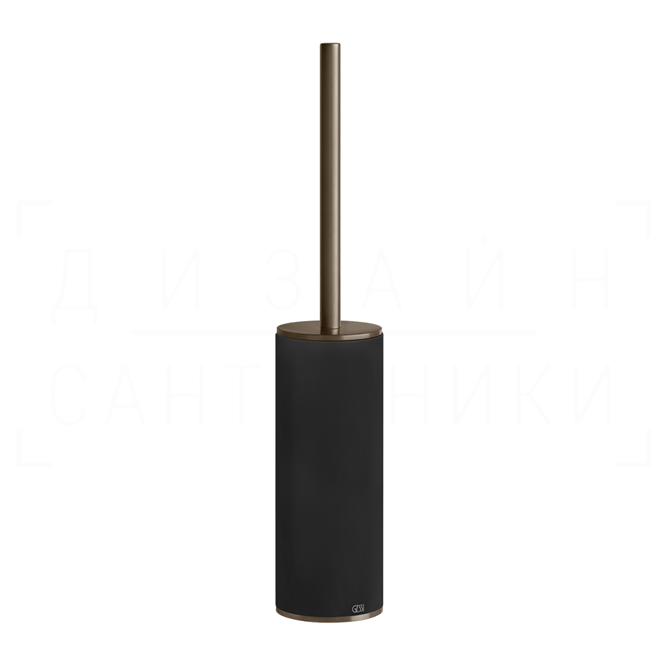 Gessi 316 Ершик для унитаза напольный, кермич. колбой Neolite, цвет: black/coffee bronze brushed PVD 54744#761