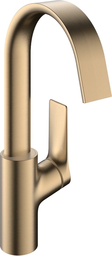 Hansgrohe Vivenis Смеситель для раковины высокий, с д/к, излив 13,9 см, цвет: шлифованная бронза 75030140