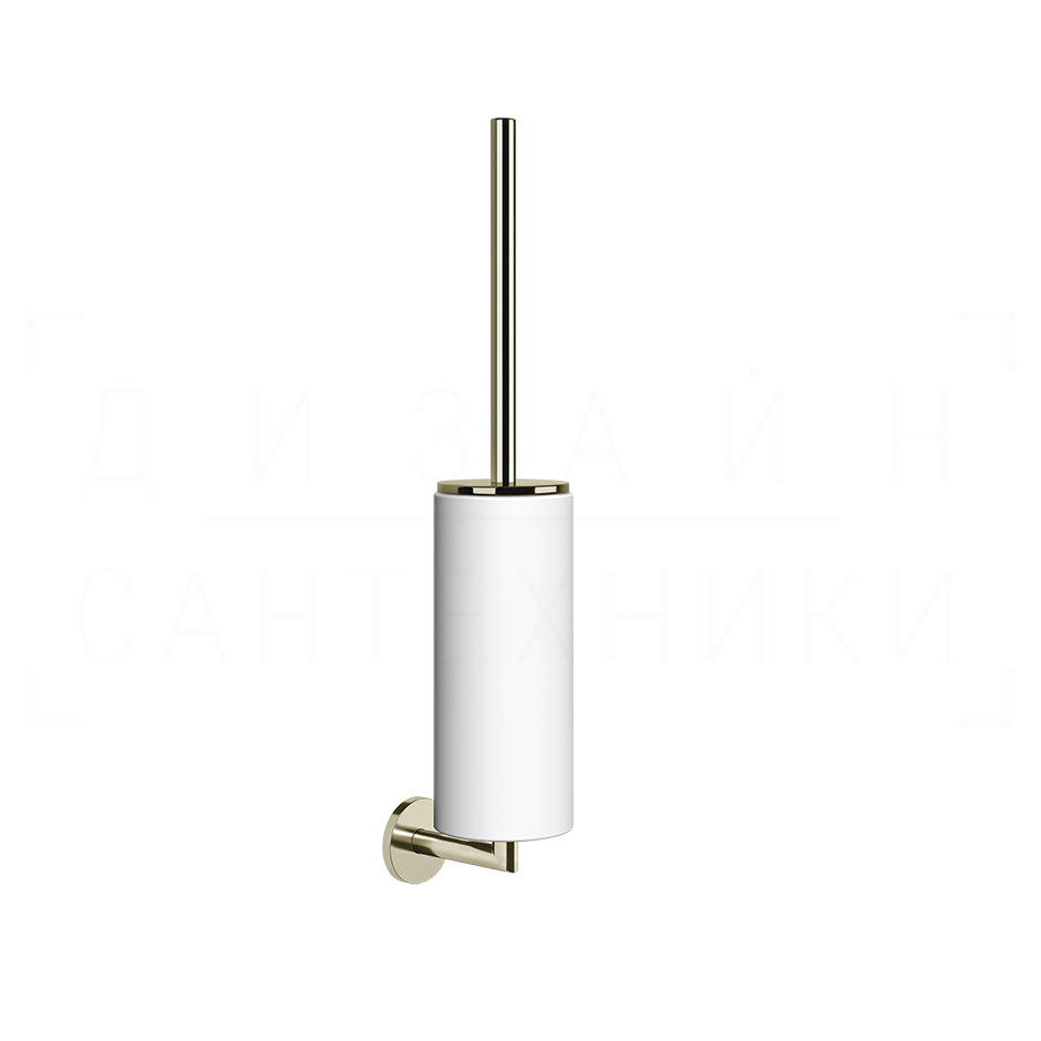 Gessi Ventaglio Ершик для унитаза подвесной, с кермической колбой Neolite, цвет: white/nickel PVD 63619#720