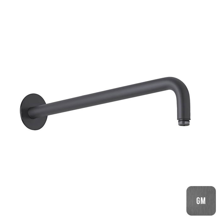 Almar Round Кронштейн для верхнего душа настенный 42 см, цвет: brushed gun metal E021115.GM