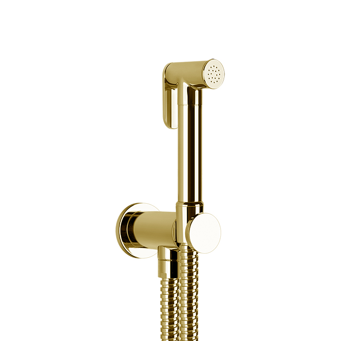 Gessi Tradizione Гигиенический душ, держатель с подводом воды, шланг 125 см, цвет: gold PVD 14331#246