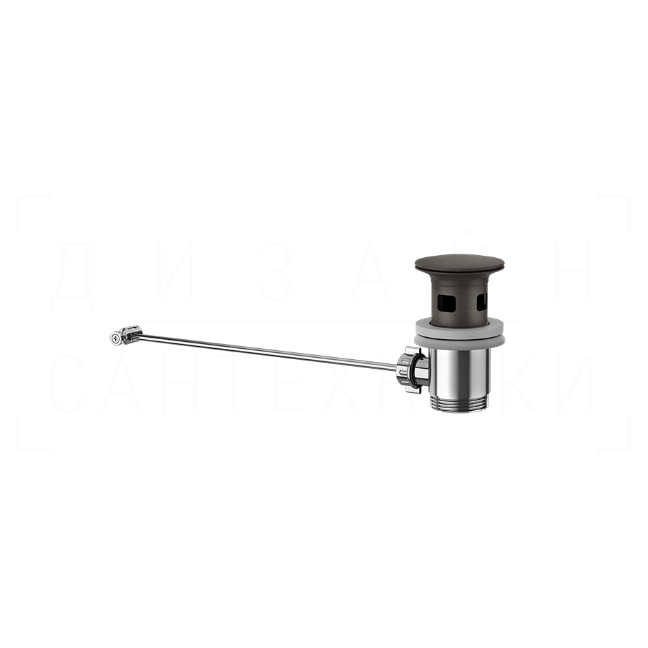 Gessi Донный клапан автоматический, с переливом, цвет: black metal brushed PVD 29263#707