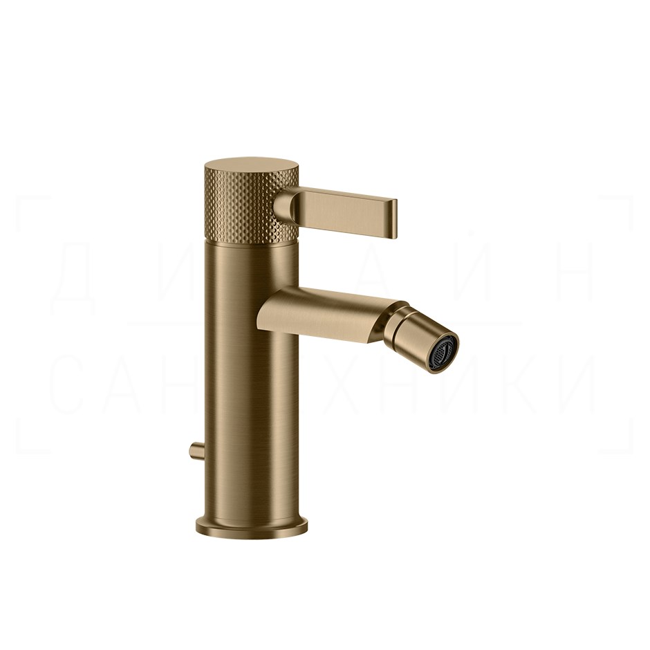Gessi Inciso Смеситель для биде с донным клапаном, излив 10,8 см, цвет: warm bronze brushed PVD 58007#726