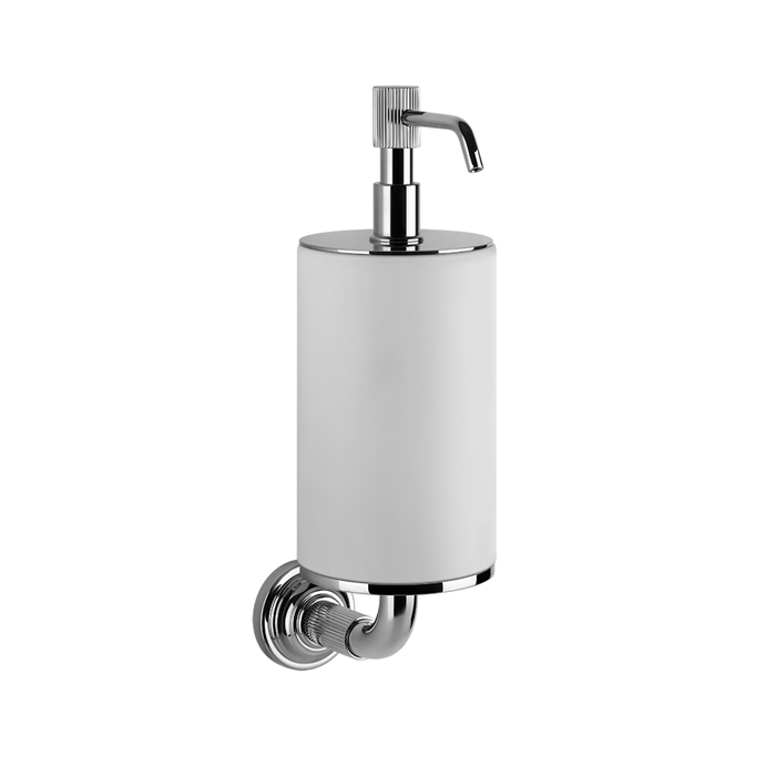 Gessi Venti20 Дозатор для жидкого мыла подвесной, с белой колбой, цвет: chrome 65413#031