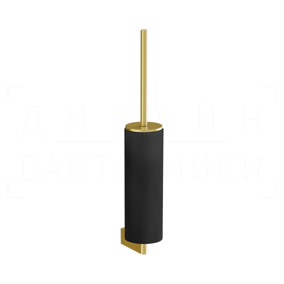 Gessi Origini Ершик для унитаза подвесной, с кермической колбой Neolite, цвет: black/gold brushed 66420#716