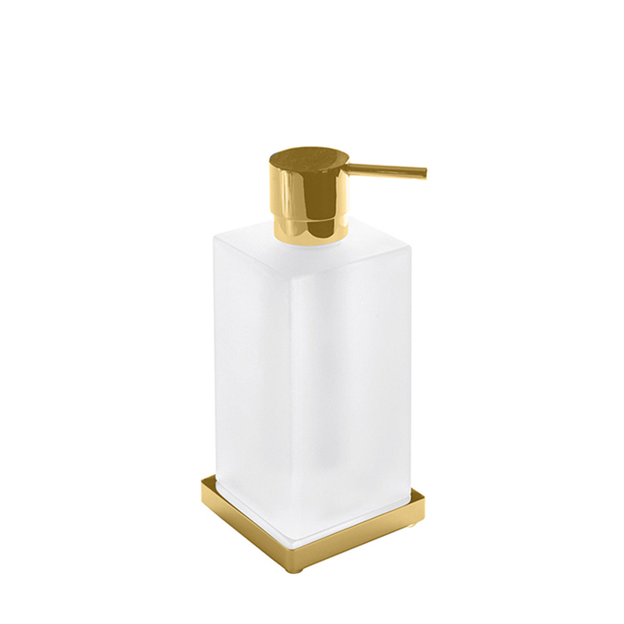 Colombo Design Look Дозатор для жидкого мыла настольный, стеклянная колба, цвет: matt gold B9317.OM-VAN