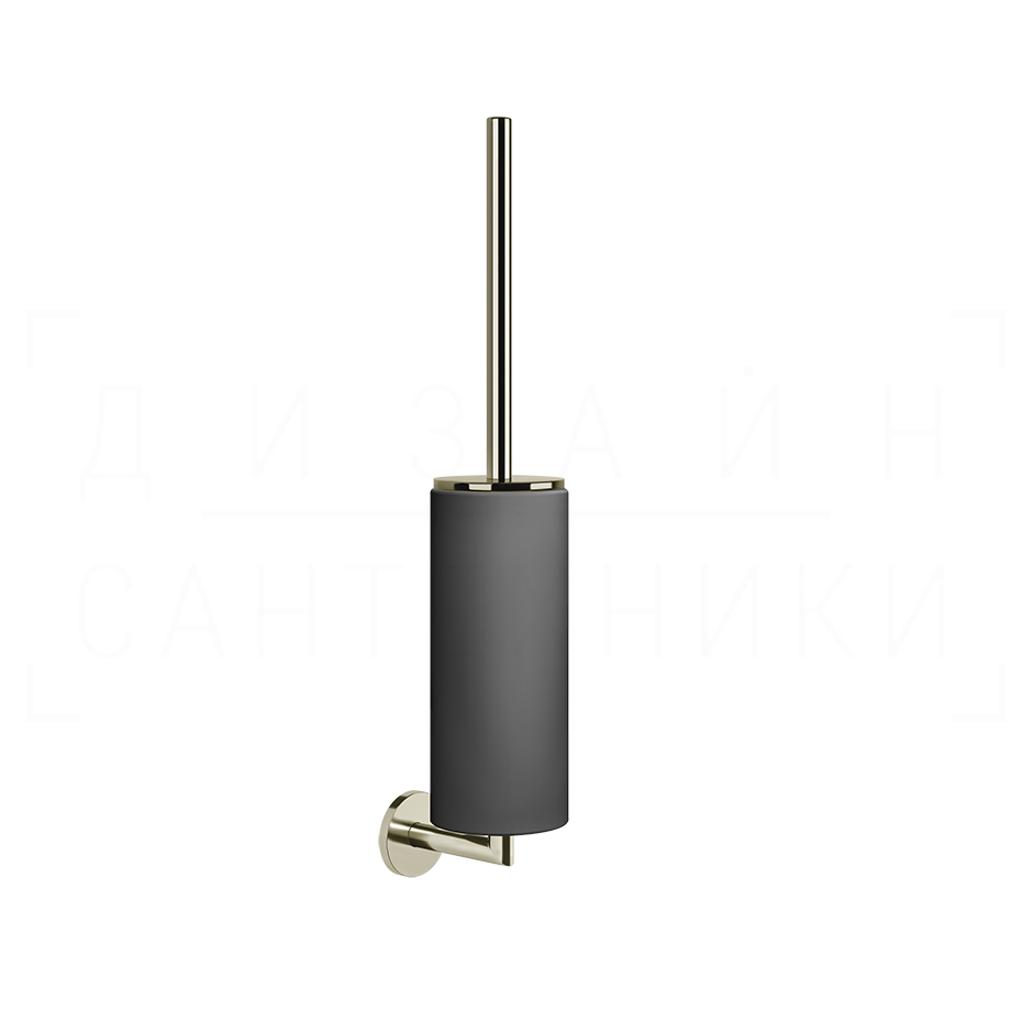 Gessi Ventaglio Ершик для унитаза подвесной, с кермической колбой Neolite, цвет: black/nickel PVD 63620#720