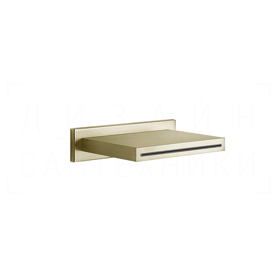 Gessi Cascata Излив настенный 15,2 см, каскадный, цвет: brushed brass PVD 20293#727
