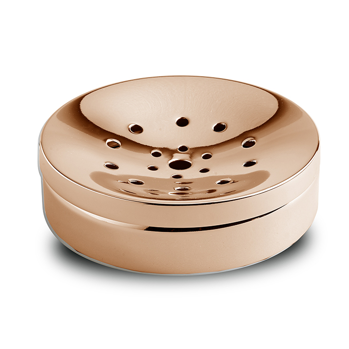 3SC Metal TonDa Мыльница с латунной чашей, настольная, цвет: oro rosa opaco MET01AGDRM