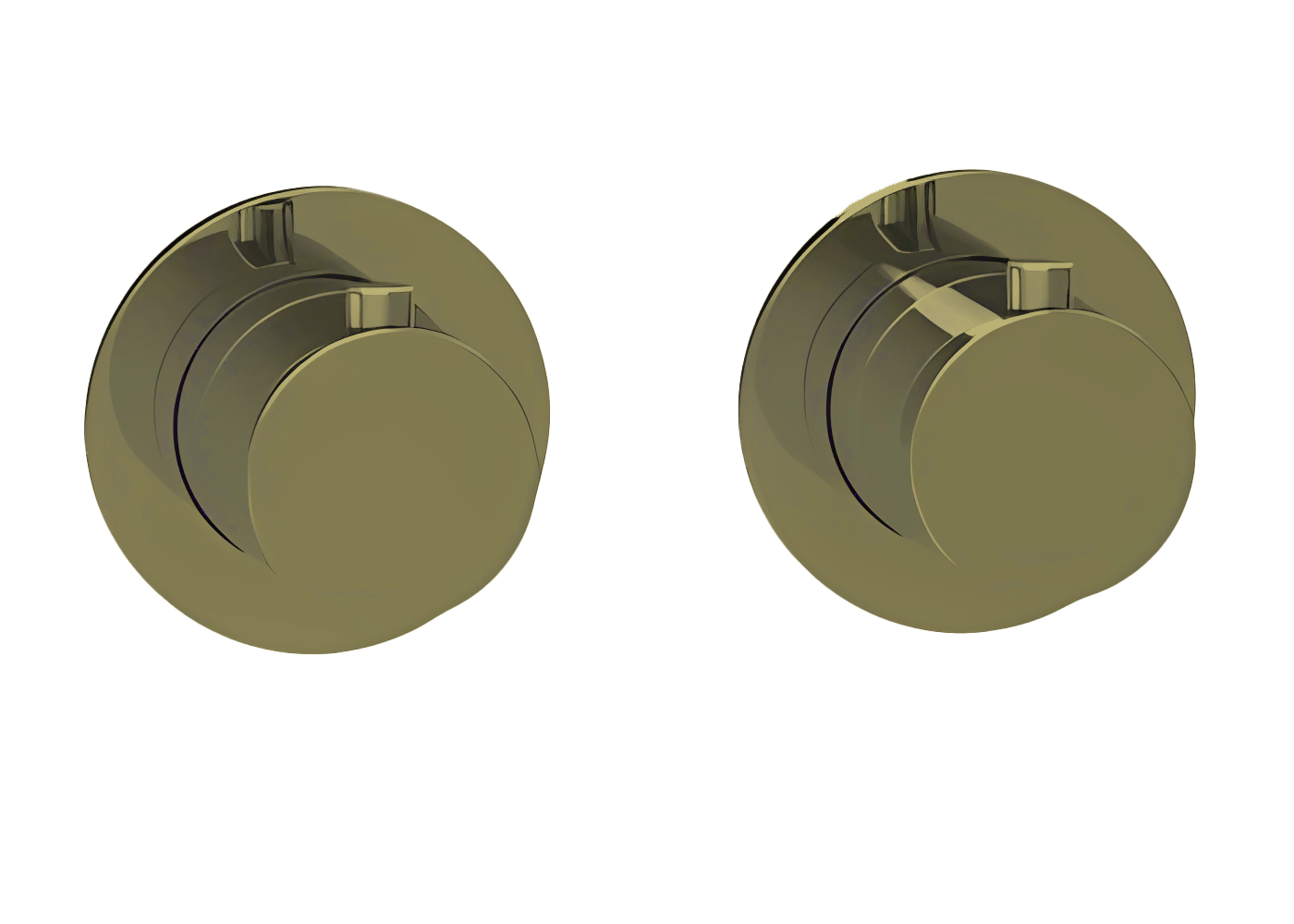 Almar Modular Round Термостат для душа, внешняя часть на 2-3 потребителя, цвет: brushed high brass E180132.HB