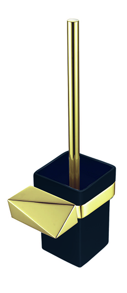 Boheme New Venturo Ершик для унитаза подвесной с керамической колбой, цвет: gold 10319-G-B