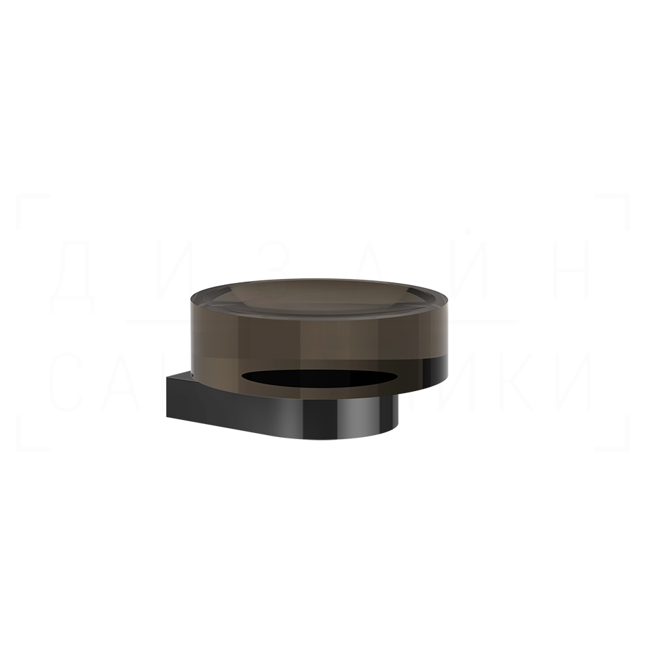 Gessi Perle Мыльница с стеклянной чашей, подвесная, цвет: black metal PVD 74812#706
