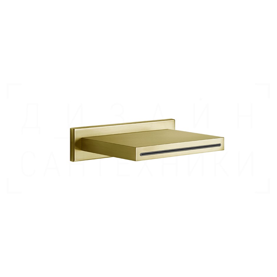 Gessi Cascata Излив настенный 15,2 см, каскадный, цвет: gold brushed 20293#716