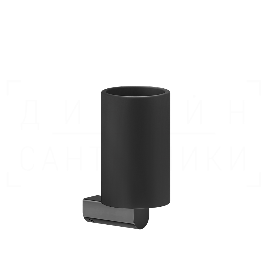 Gessi Rilievo Стакан подвесной, керамический Neolite, цвет: black/black metal PVD 59508#706