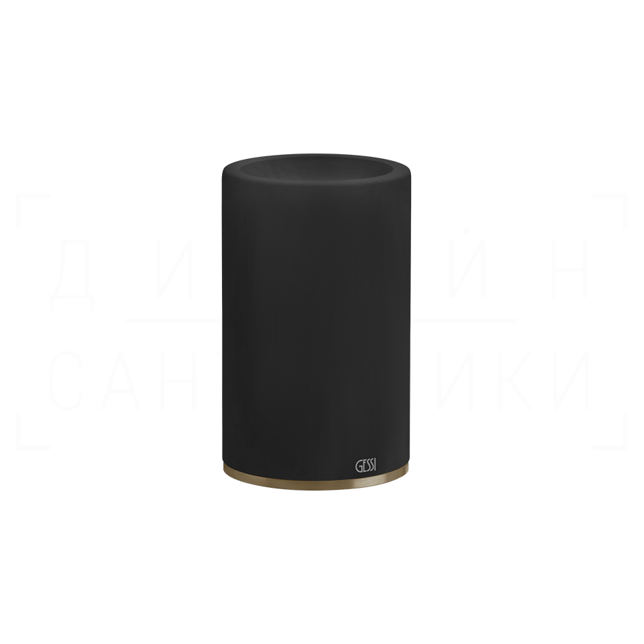 Gessi 316 Стакан настольный, керамический Neolite, цвет: black/deep bronze brushed PVD 54732#791