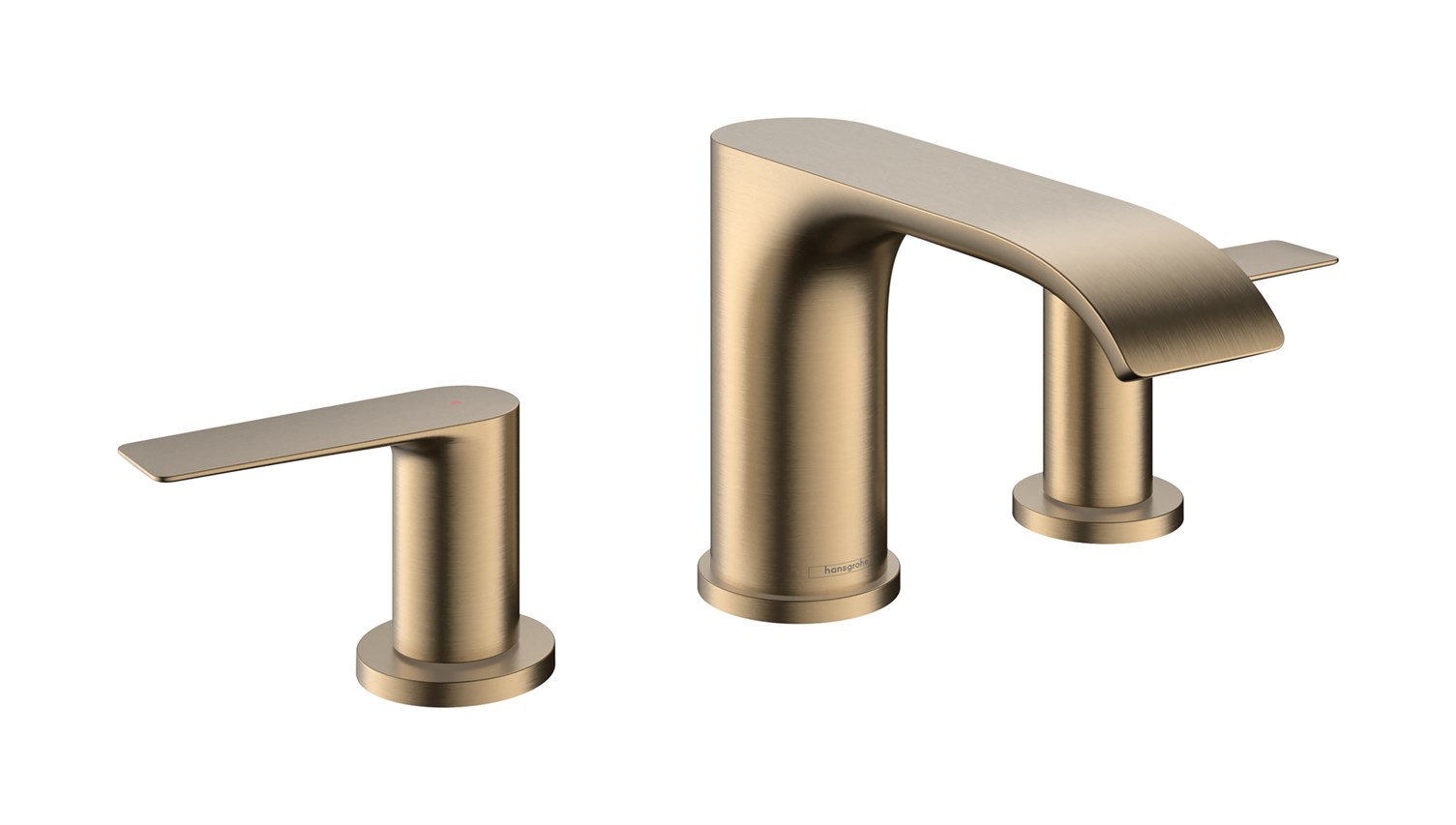Hansgrohe Vivenis Смеситель для раковины на 3 отв, с д/к, излив 15 см, цвет: шлифованная бронза 75033140