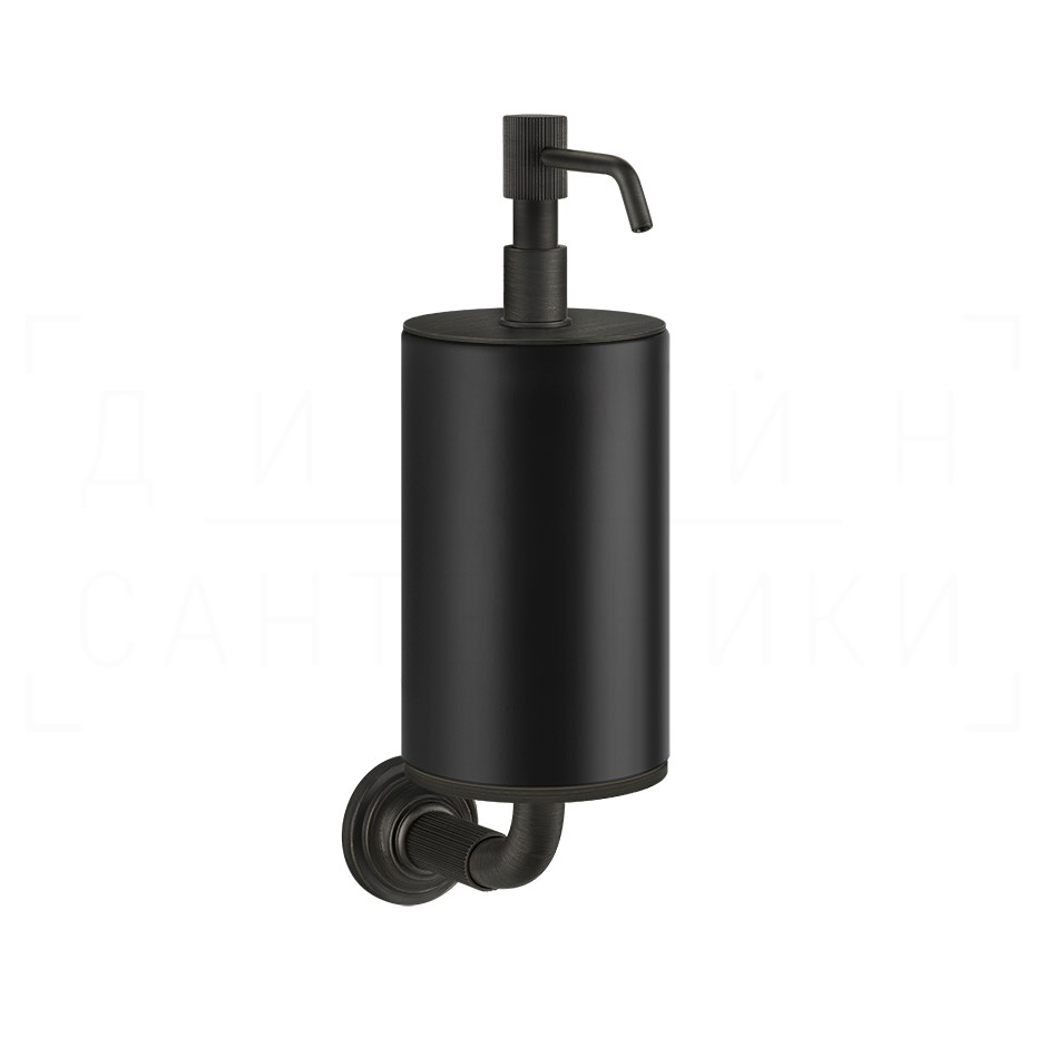 Gessi Venti20 Дозатор для жидкого мыла подвесной, керамическ. колба Neolite, цвет: black/aged bronze 65414#187
