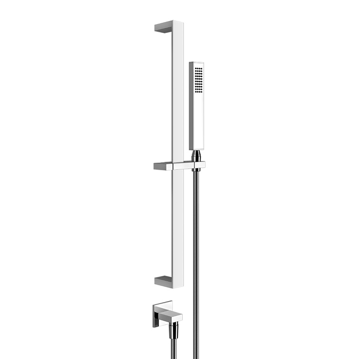 Gessi Rettangolo Душевой гарнитур: ручной душ, штанга 61,5 см, шланг 150 см, цвет: chrome 20142#031