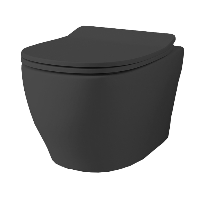 ArtCeram Ten Унитаз подвесной безободковый 36x52 см, цвет: matt black TEV006 17 00