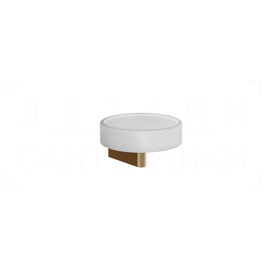 Gessi Origini Мыльница с керамической чашей Neolite, подвесная, цвет: white/deep bronze brushed PVD 66401#791