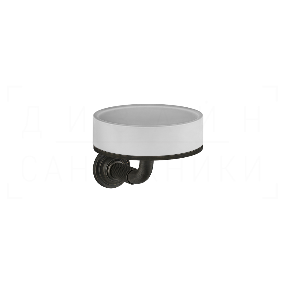 Gessi Venti20 Мыльница с керамической чашей Neolite, подвесная, цвет: white/aged bronze 65401#187