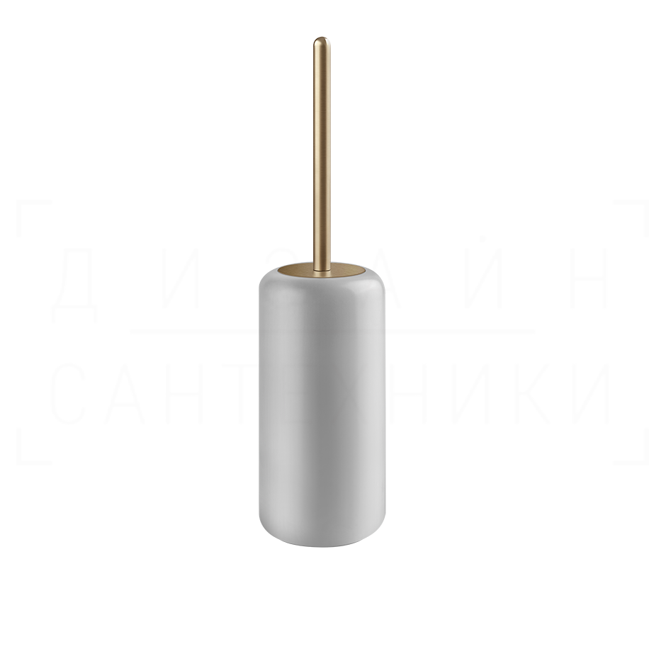 Gessi Goccia Ершик для унитаза напольный, колба Gres, цвет: white/warm bronze brushed PVD 38043#726