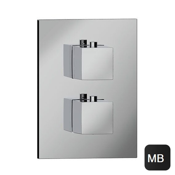 Almar Core Square Термостат для душа, внешняя часть на 3 потребителя, цвет: matt black E176823.MB