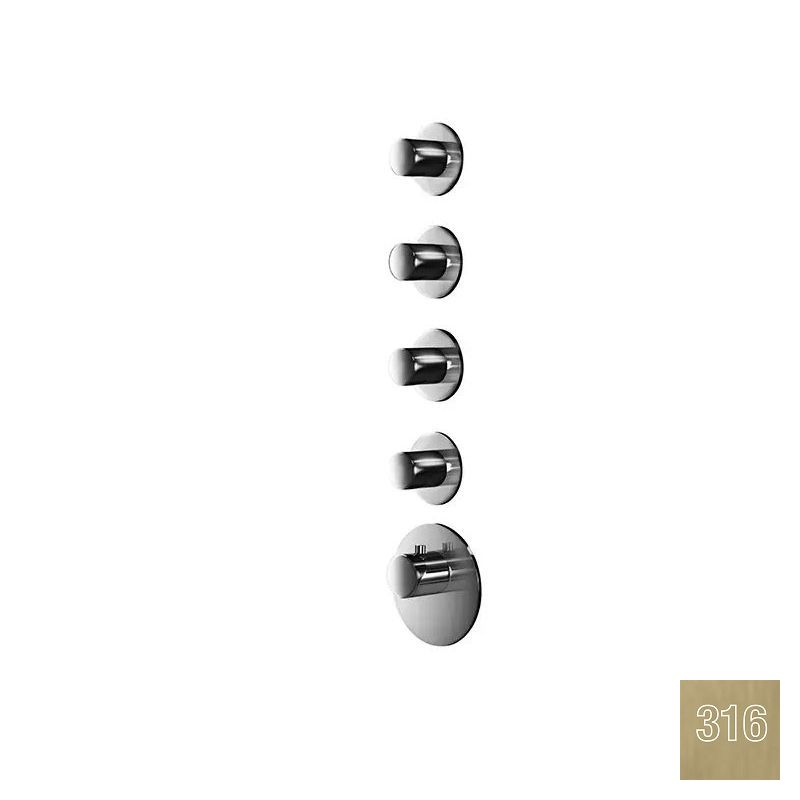 Almar High Flow Round Термостат для душа, внешняя часть на 4 потребит., цвет: 316 brushed high brass E180034.HB316
