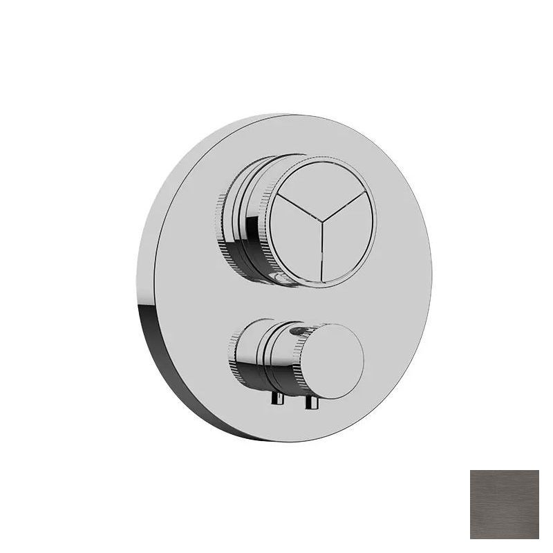 Almar Core Round Термостат для душа, внешняя часть на 3 потребителя, цвет: PVD brushed gun metal E176633.GM