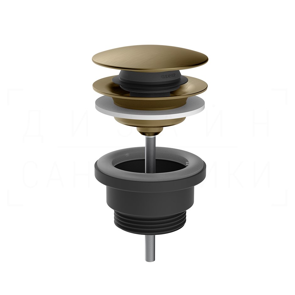 Gessi Донный клапан универсальный “Stop&Go”, цвет: deep bronze brushed PVD 01421#791