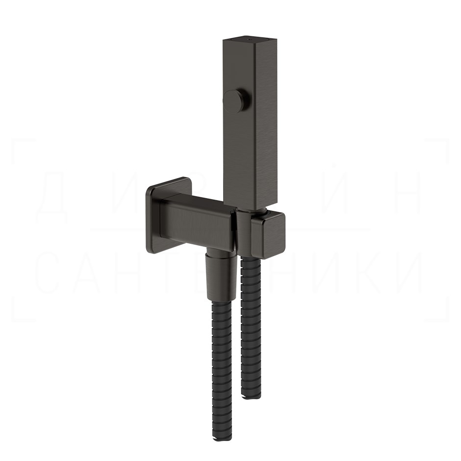 Gessi Total Look Гидроершик без смесителя, шланг 125 см, цвет: black metal brushed PVD 33823#707