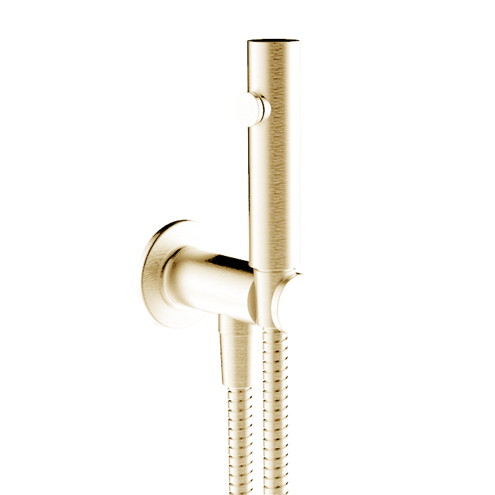 Gessi Inciso Гигиенический душ многоструйный, держат. с подводом воды, шланг 125 см, цвет: gold PVD 58153#246