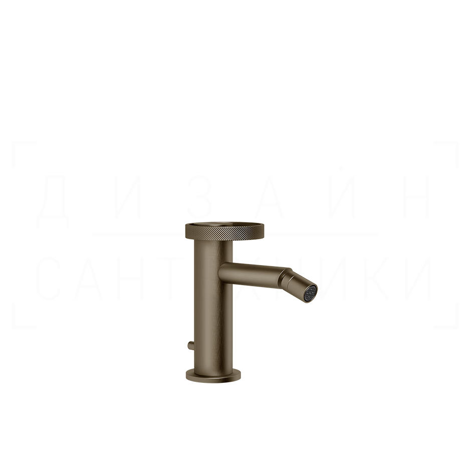 Gessi Anello Смеситель для биде с донным клапаном, излив 11,3 см, цвет: coffee bronze brushed PVD 63307#761
