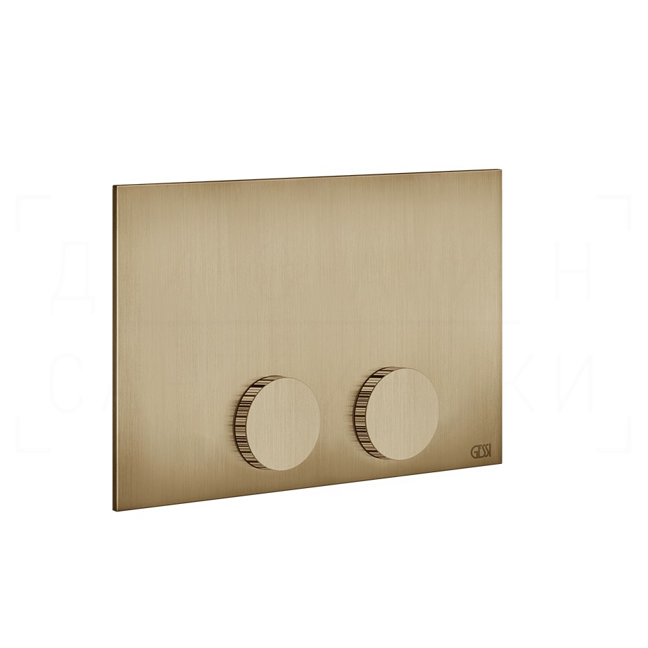 Gessi Ingranaggio Кнопка смыва для инсталляции Tece, 2 режима, латунь, цвет: warm bronze brushed PVD 54641#726