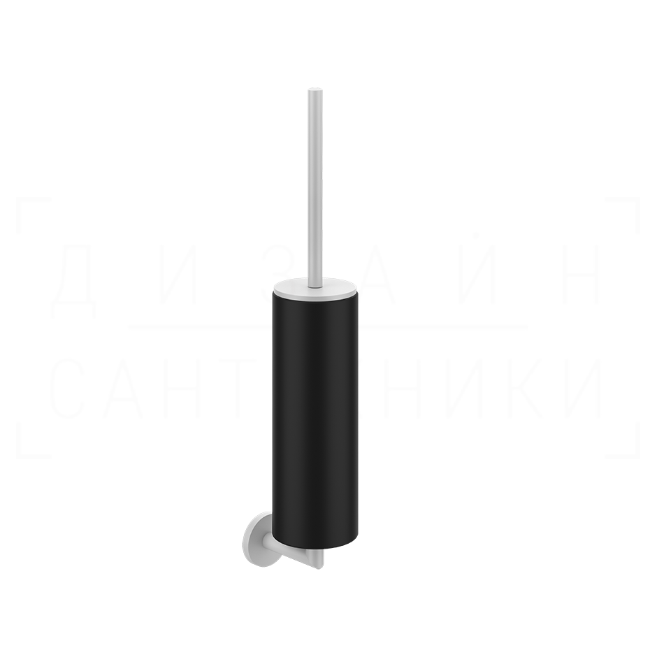 Gessi Ventaglio Ершик для унитаза подвесной, с кермической колбой Neolite, цвет: black/matte white 63620#279