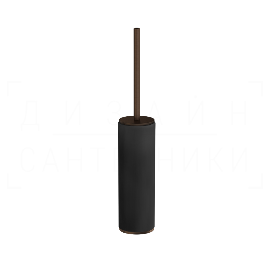Gessi Inciso Ершик для унитаза напольный, с кермической колбой Neolite, цвет: black/dark bronze 58544#845