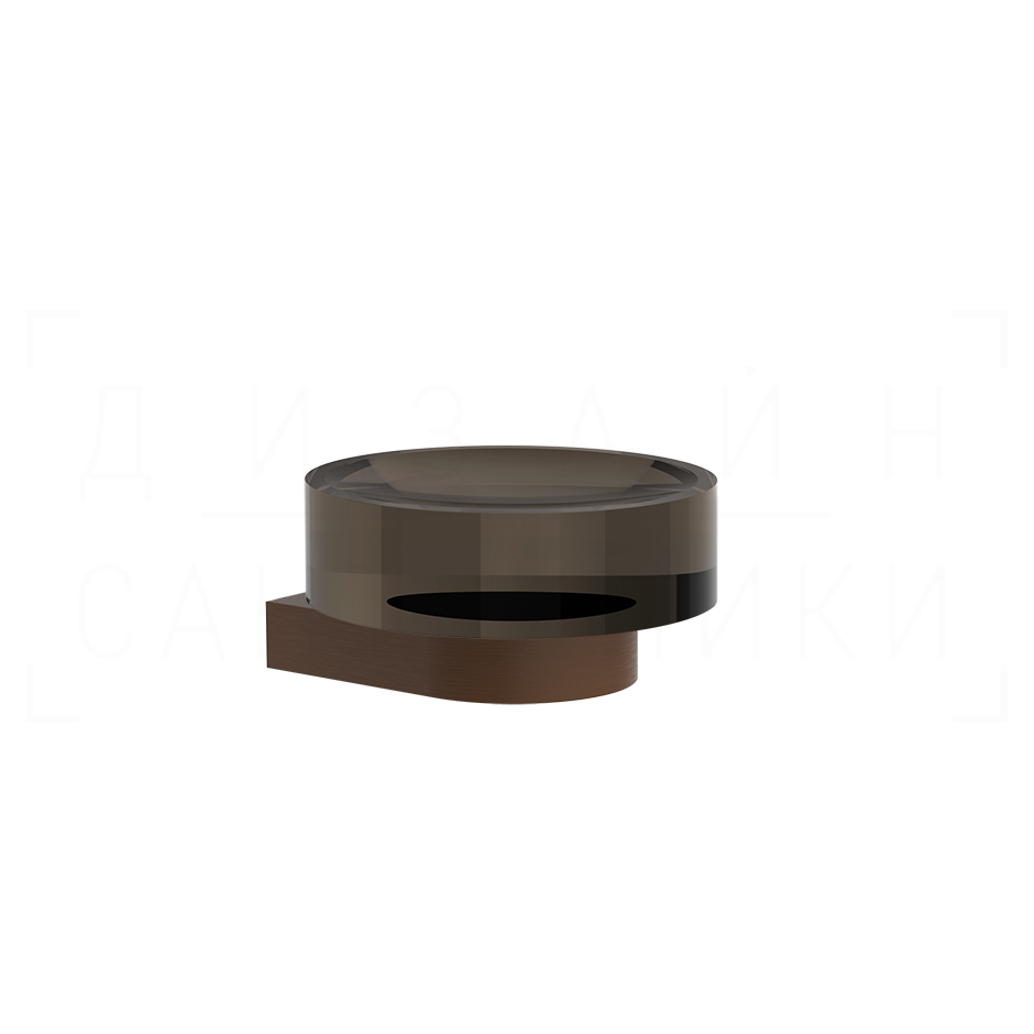 Gessi Perle Мыльница с стеклянной чашей, подвесная, цвет: dark bronze 74812#845