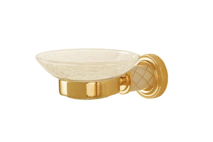 Boheme Murano Мыльница со стеклянной чашей, подвесная, цвет: gold 10903-W-G